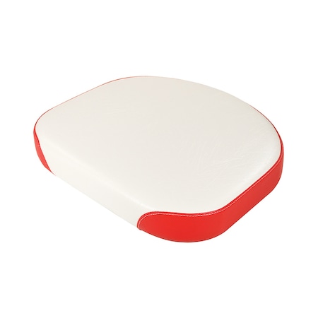 A & I Products Bottom Cushion, Wood Base, WHT/RED 16.5" x19.5" x3" A-372759R92-17